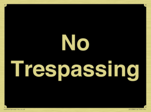 No Trespassing